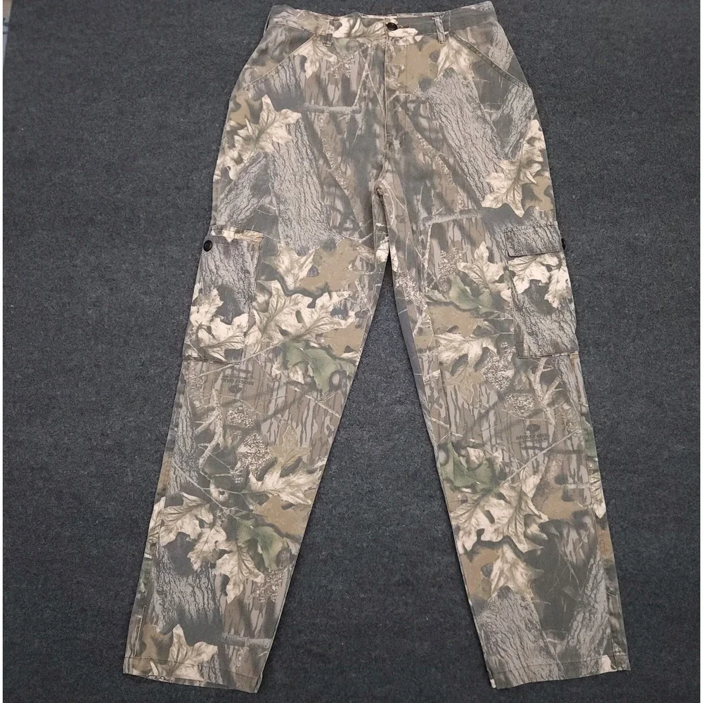 Jerzees Mens Medium Outdoor Hunting Camo‎ Cargo Pants Camouflage Vintage